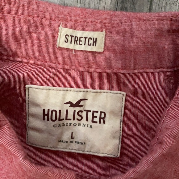 Hollister pinkish red button up - Picture 5 of 8